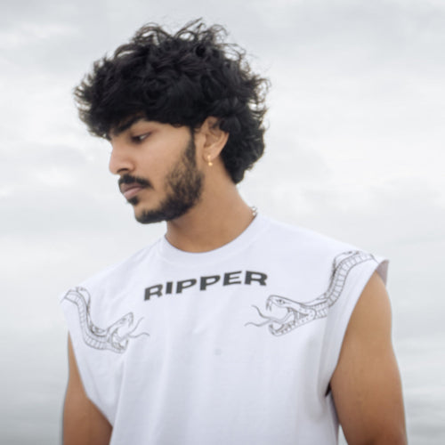 Venomous Vice – White Sleeveless Vest