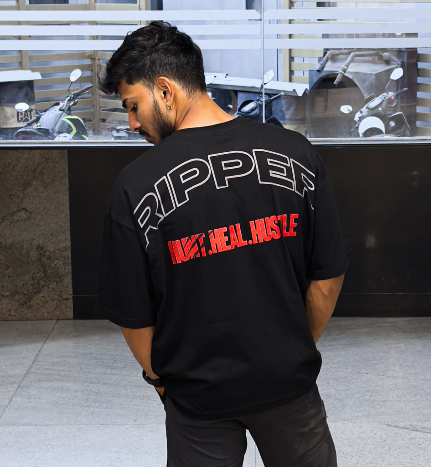 Hunt Black Oversized T-Shirt