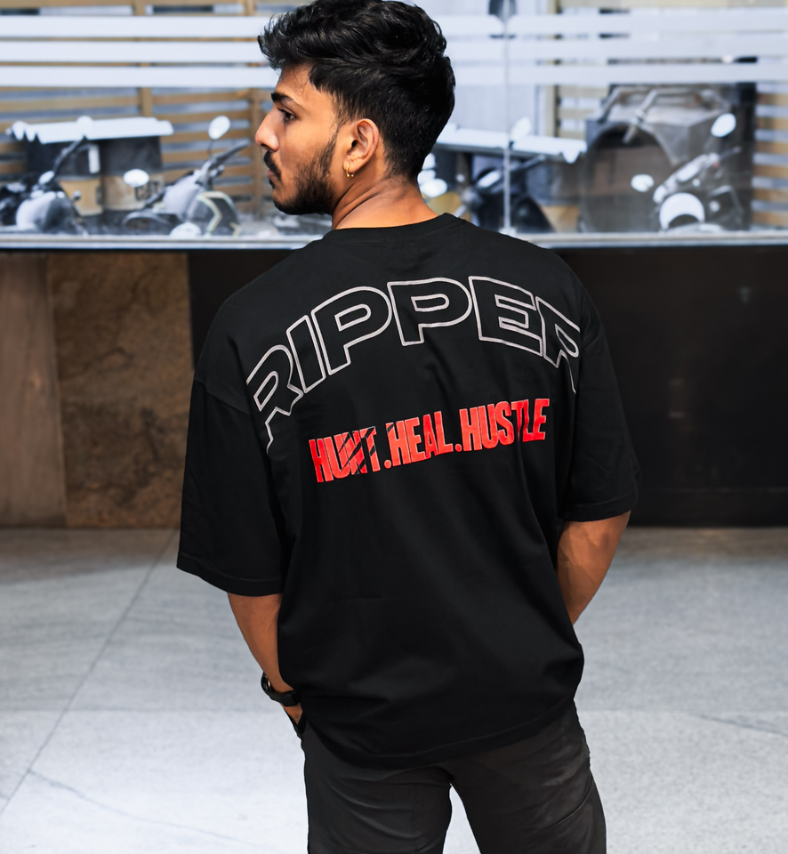Hunt Black Oversized T-Shirt