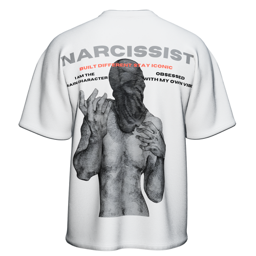 NARCISSIST- Ripper Over-Sized tee White