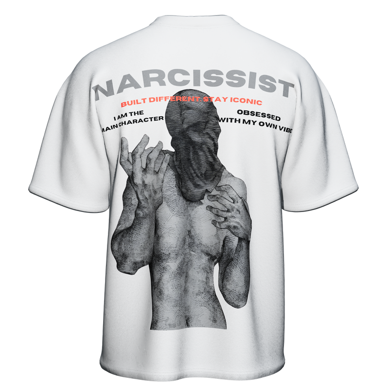 NARCISSIST- Ripper Over-Sized tee White