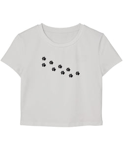 White Baby Tee Front Design