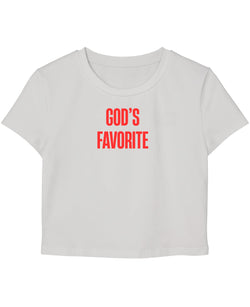 White Baby Tee Front Design