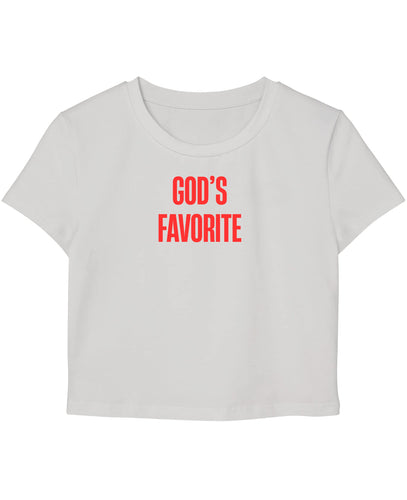 White Baby Tee Front Design