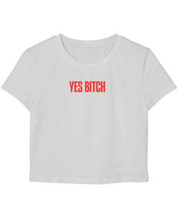 White Baby Tee Front Design